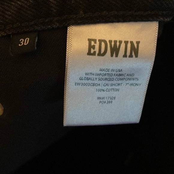 NWT EDWIN Cai 7” short w/vented hem, size 30 color irony, sold at Free People - Picture 8 of 8